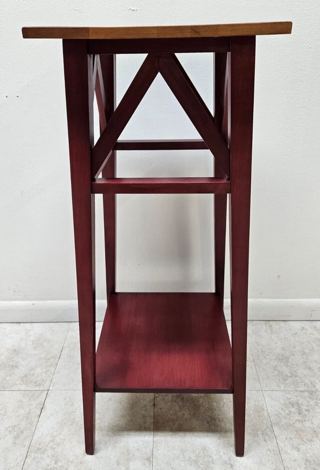 Pedestal de mesa auxiliar Ethan Allen Country Colors acabado misión 679 Foto 2 de 4