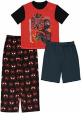 Spider-Man Boys S/S Three-Piece Pajama Set Size 4 6 8 10