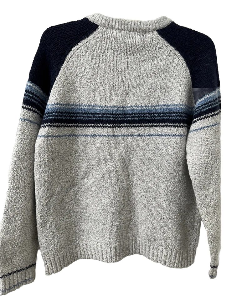 Suéter De Colección Bullhead Mezcla de Lana Cálido Para Hombres M Grueso Tejido Pesado Preppy Abuelo Foto 3 de 4