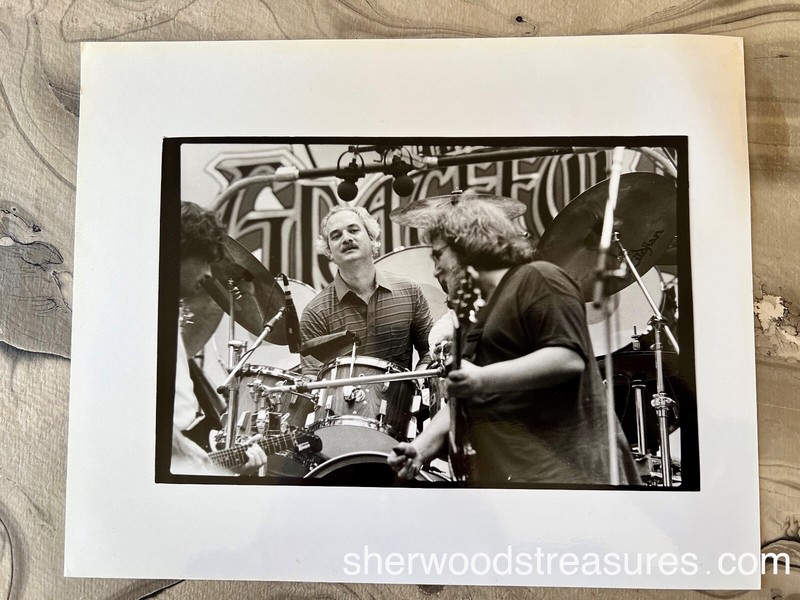 JERRY GARCIA BILL KREUTZMAN  GRATEFUL DEAD DELANY  VINTAGE  PHOTO 8" 10" GREEK