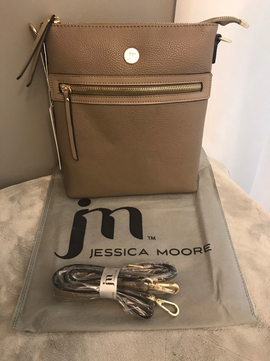 New! Jessica Moore Venture Luxe Slim Crossbody - Taupe | eBay