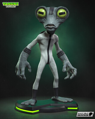 Grey Matter, 5 Years Later, Galvan, Frog, Figur, 3D Druck, Statue, UNBEMALT