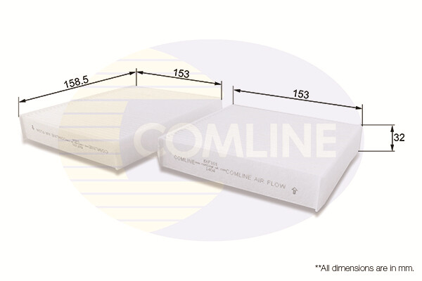 COMLINE EKF101 Filter, interior air for CITROËN,DS,PEUGEOT