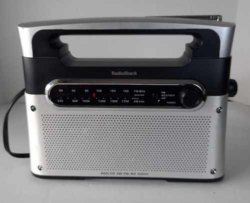 Vintage Radio Shack 12-889 AC/DC AM/FM/WX Radio Wetterband Analog funktioniert lesen