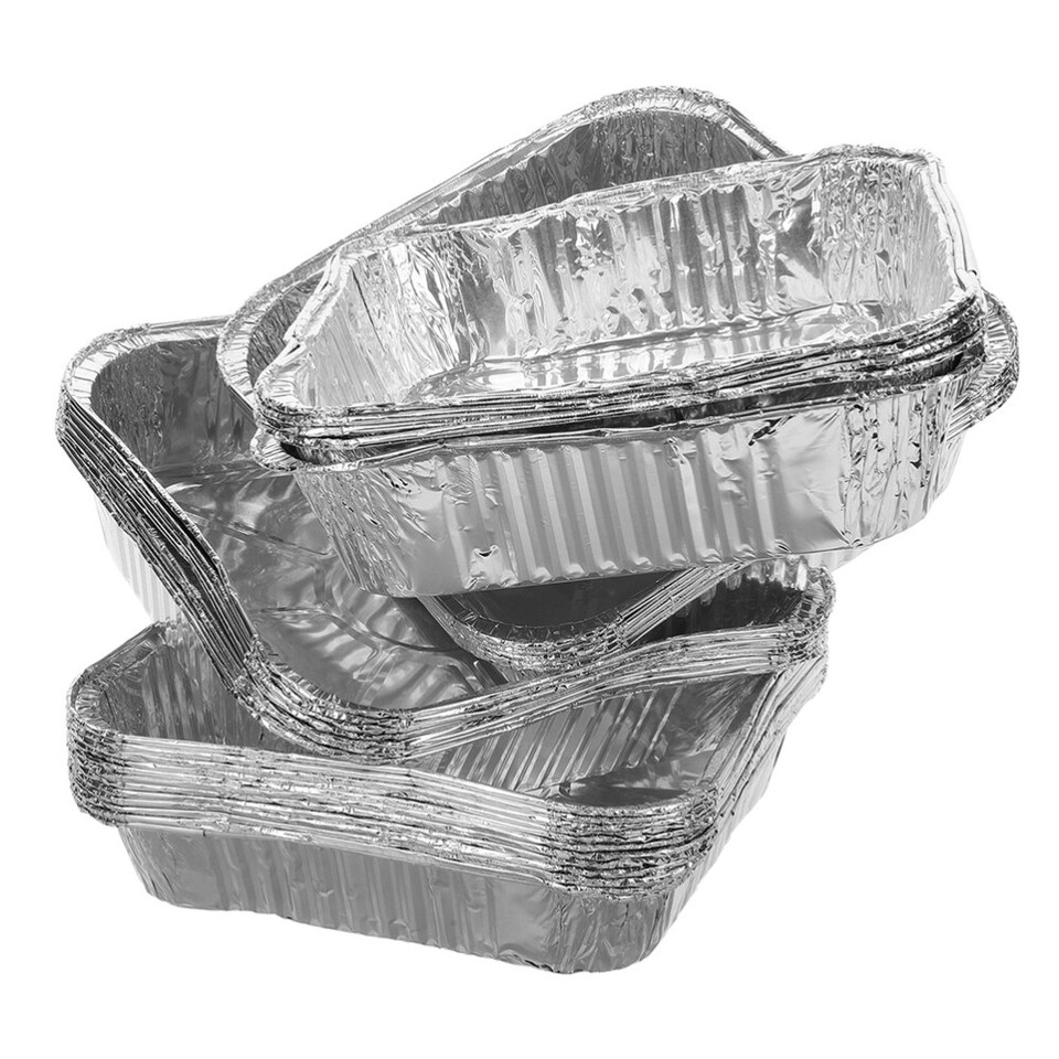 30pcs Aluminum Foil Baking Pans Disposable Air Fryer Square Cake Baking