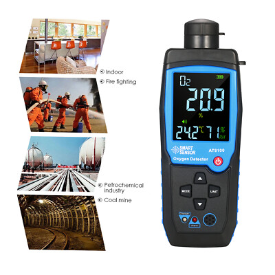 SMART SENSOR Handheld Digital Oxygen Detector Rechargeable O2 Sensor Tester H3B8
