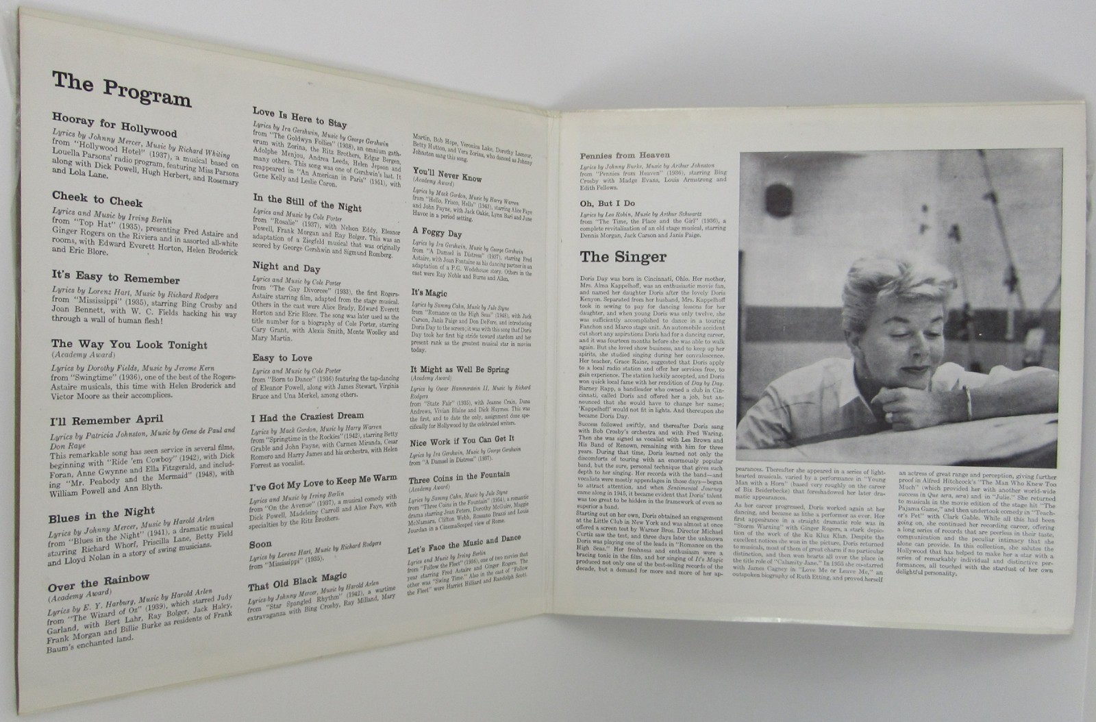 Hooray For Hollywood Doris Day Double Lp Record Set Gatefold