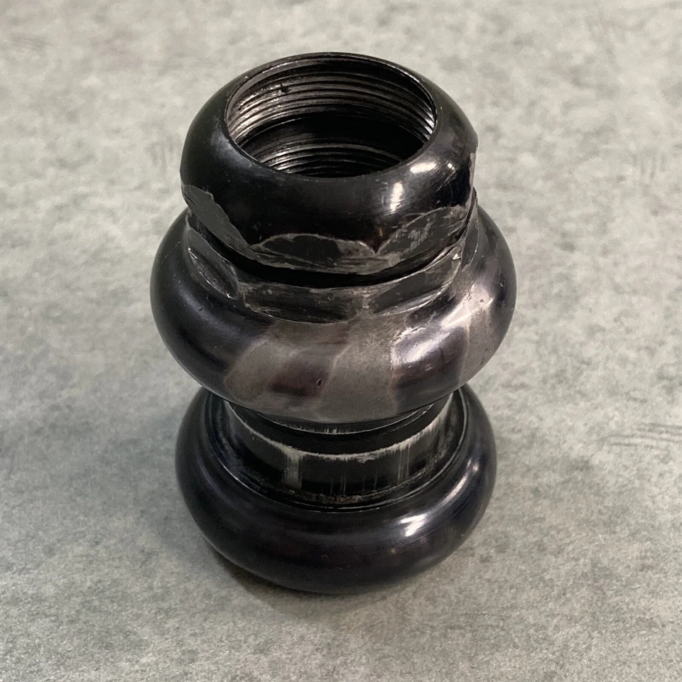 Auriculares de colección Stronglight aleación 1" roscados cojinete de agujas taza abollada Foto 2 de 4