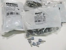 100 PACK   PANDUIT - FTD81-12-C  TERMINAL  WIRE FERRULE  12AWG  GREY