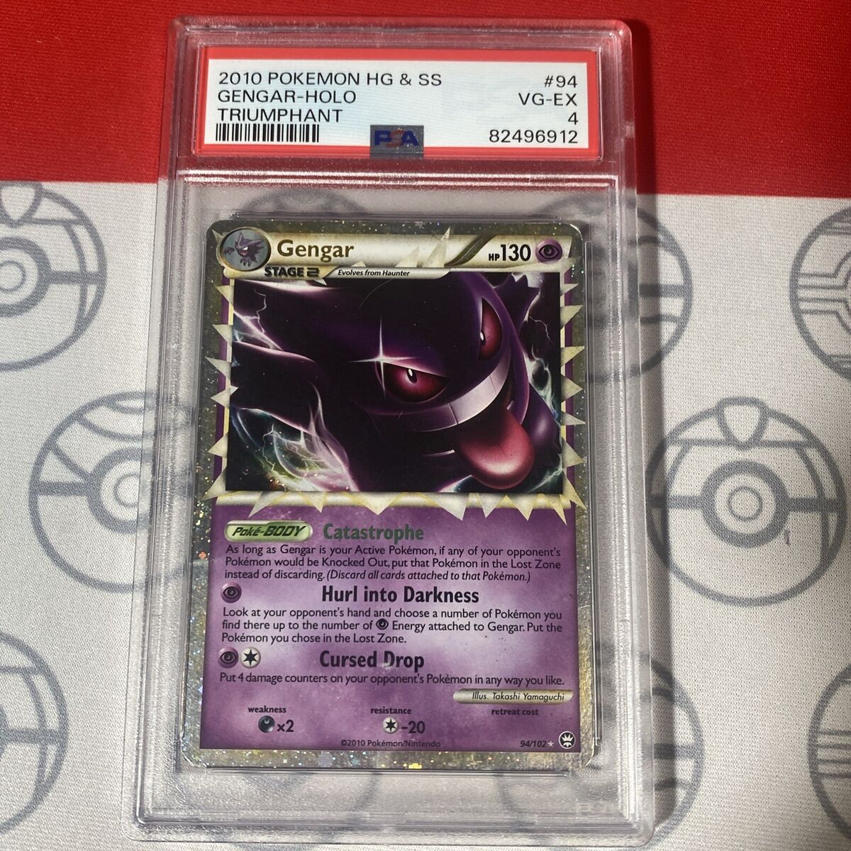 PSA 4 Gengar Holo 94/102 Pokemon 2010 Heart Gold & Soul PSA 4 Gengar Holo 94/102 Pokemon 2010 Heart Gold & Soul