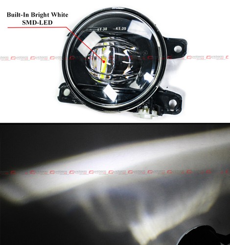 FOR 2022-2024 CIVIC PROJECTOR CLEAR LENS LED FOG LAMP + GLOSS BLACK BEZEL COVER - Picture 6 of 8