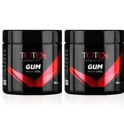 2x Totex Hair Styling Gel 700ml | Gummy Gum Gel | Strong Hold Edge Control