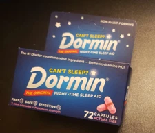 Dormin Nighttime Sleep Aid Caplets - 72 Caplets (24 Bottles)