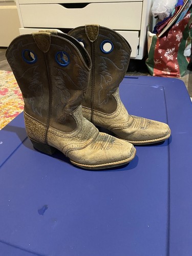 Youth Square Toe Cowboy Boots Size 