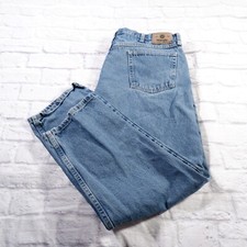 Wrangler Relaxed Fit Straight Leg Medium Wash Denim Men Blue Jeans 42x30 97601DR