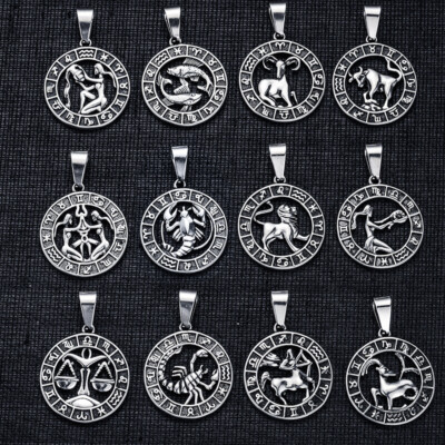 Sternzeichen Sterne Halskette mit Anhänger Kette Edelstahl Geschenk steel Glück