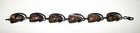 Vintage MARKED STERLING SILVER BROWN STONE LINK BRACELET Leopard Skin Jasper?~EX — photo 9