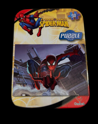 Marvel Ultimate Spider Man 50 Pc Mini Tin Jigsaw Puzzle 5x7'' NEW Free Ship 1N