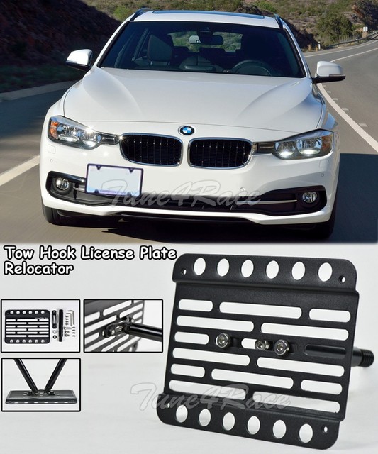For 1618 BMW F30 F31 3Series Base Front Tow Hook License Plate Mount Bracket eBay