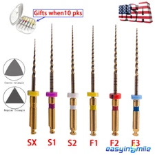 6Pcs Endodontic Dental endo files Rotary X-pro Gold root canal files 21/25/31MM