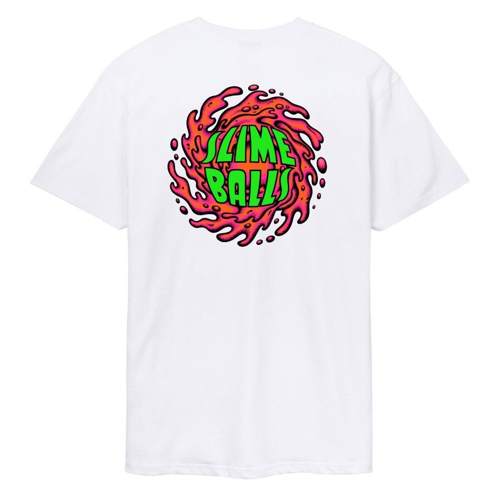 ALTRA T shirt SANTA CRUZ SLIME BALLS SB altro LOGO M bianca STREET SKATE WEAR RUOTA AM