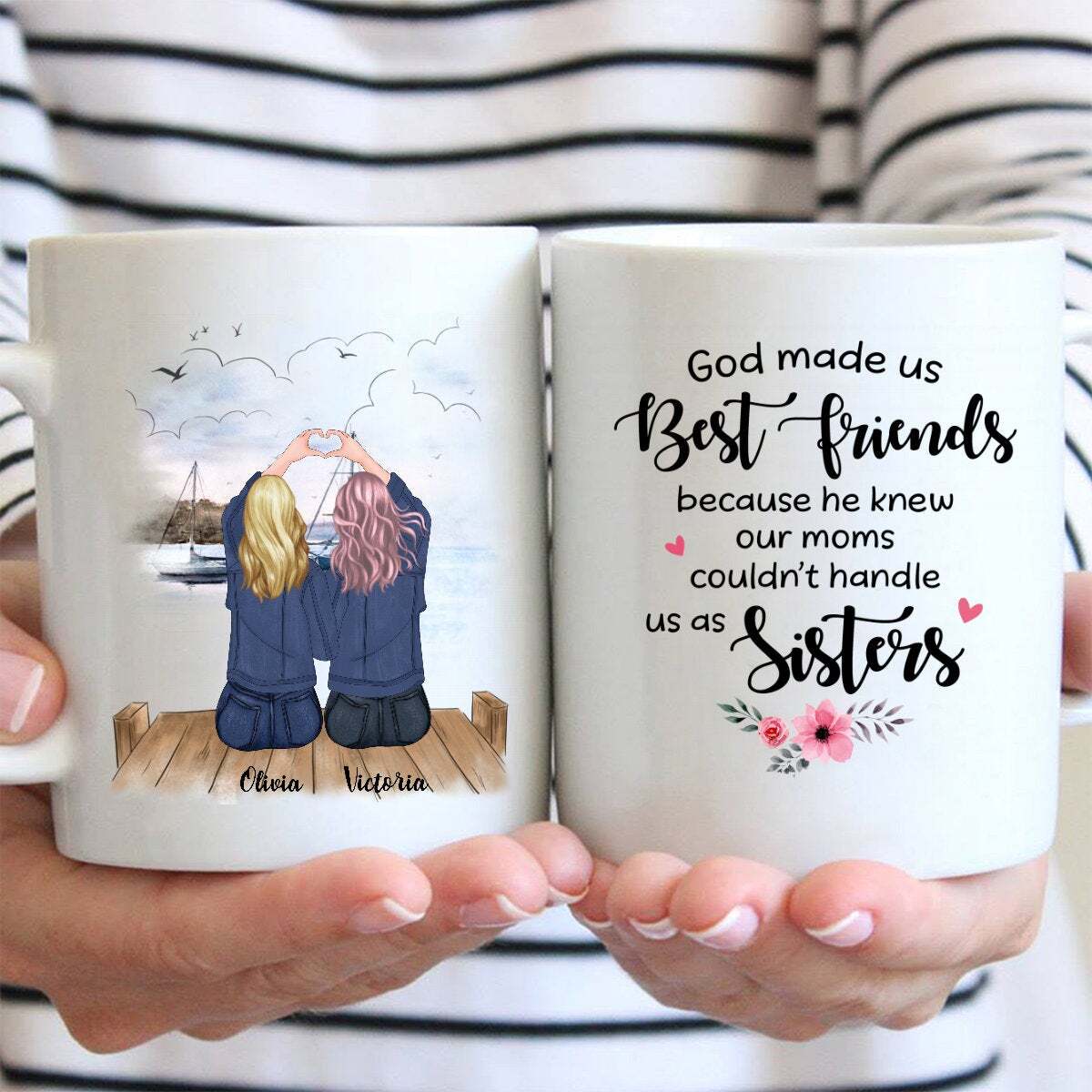 I'll Be There For You Personalized Best Friend Gifts Coffee Mug 2 Besties Mug