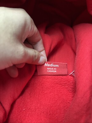 Supreme Micro Logo Red Hooded Sweatshirt Hoodie FW19 Men's Size
