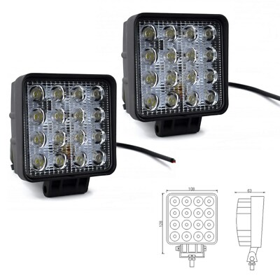 2x LED Arbeitsscheinwerfer 12V 24V Zusatzscheinwerfer PKW Traktor LKW Bagger E9