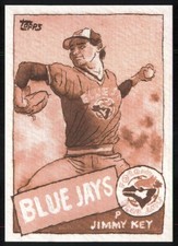 Jimmy Key 2025 Topps Shoebox Treasures by Andy Friedman Sepia/50 #64 Blue Jays