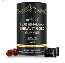 Generic Pure Himalayan Shilajit Gummies Natural Daily Supplement 60 Gummies