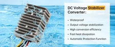 8-40V to 12V 20A DC Voltage Stabilizer Car Power Supply Regulator Waterproof US