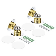 Magnetic Door Stopper, 2pcs Stainless Steel Magnets Door Stops, Gold Tone