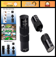 Billiard Pool Cue Tip Tool - Scuffer, Shaper, Aerator  Joint Protector Accessor