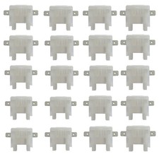 Pack of 20 White InLine Locking Standard Blade Fuse Holder