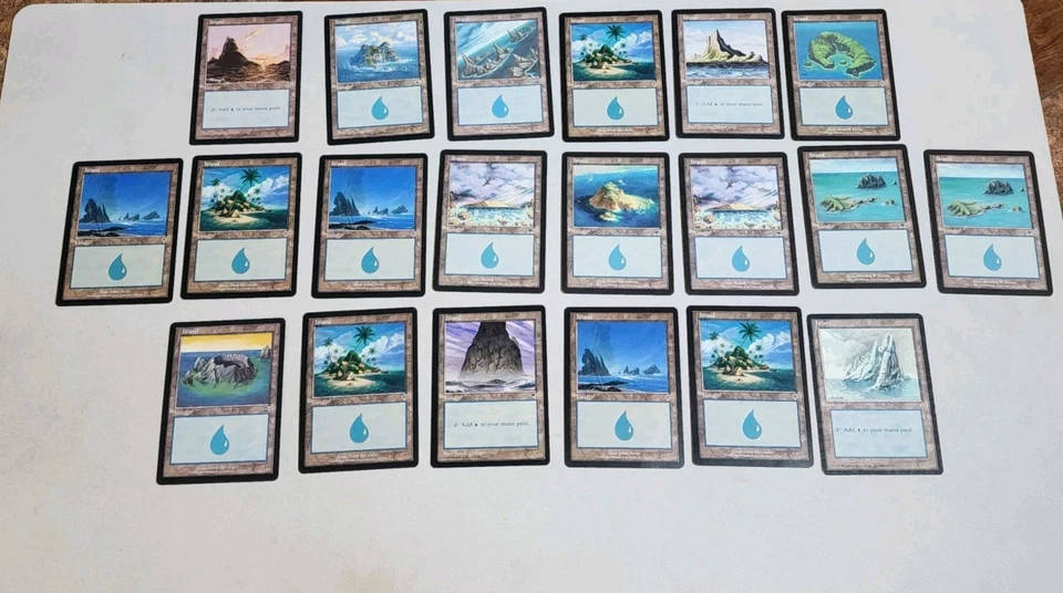Lot 100 MTG Retro Basic Land Original Pre-Modern Sets Black Border 20x Each Land - Image 3 of 4