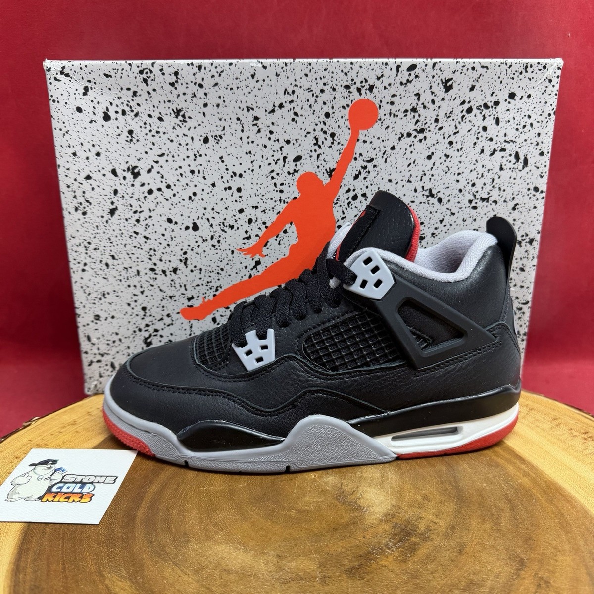 Nike Air Jordan 4 GS Retro Bred Reimagined FQ8213-006 Size 5 Left