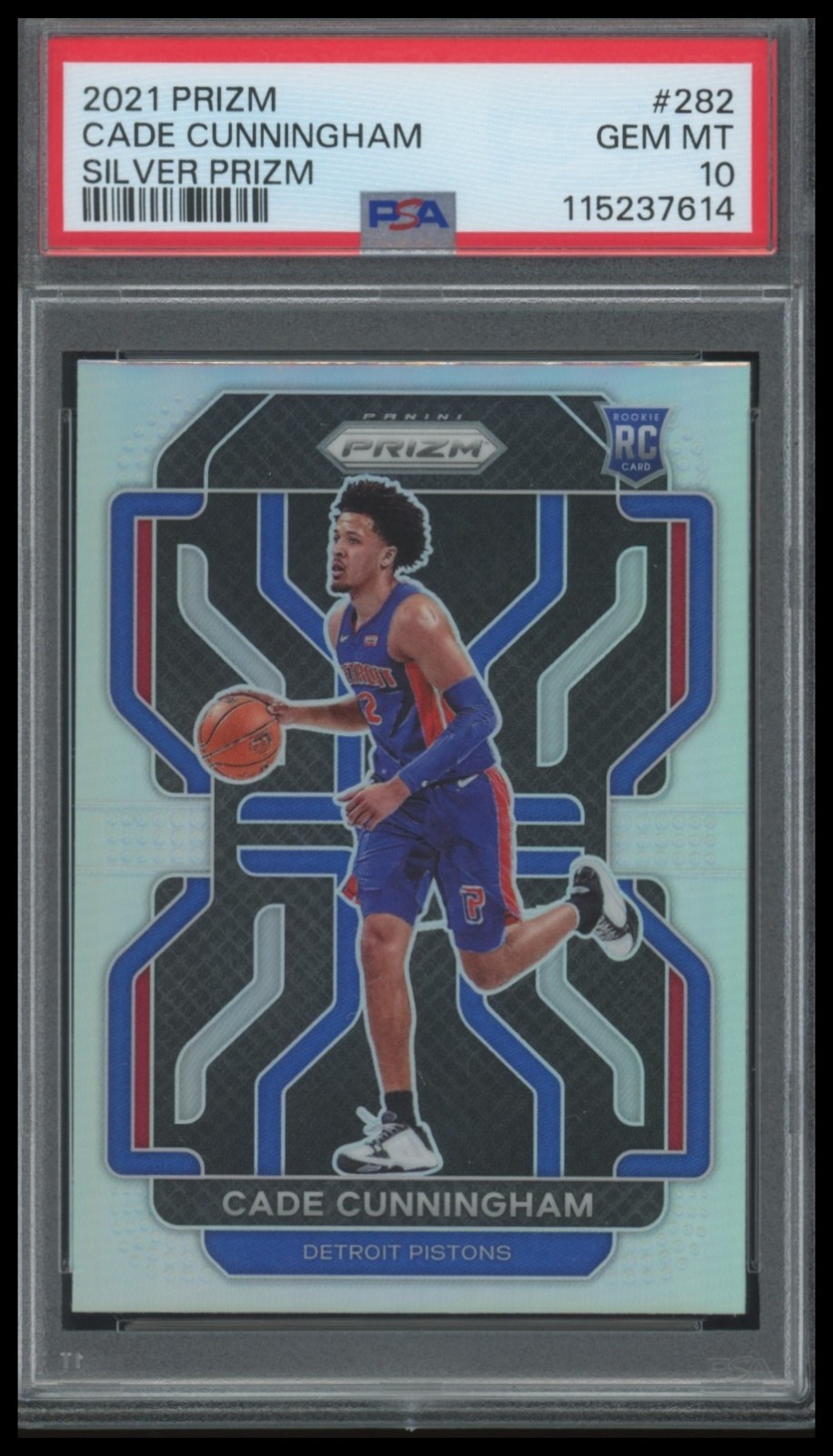 Cade Cunningham 2021 Panini Prizm Silver RC #282 PSA 10 GEM MINT - Pistons