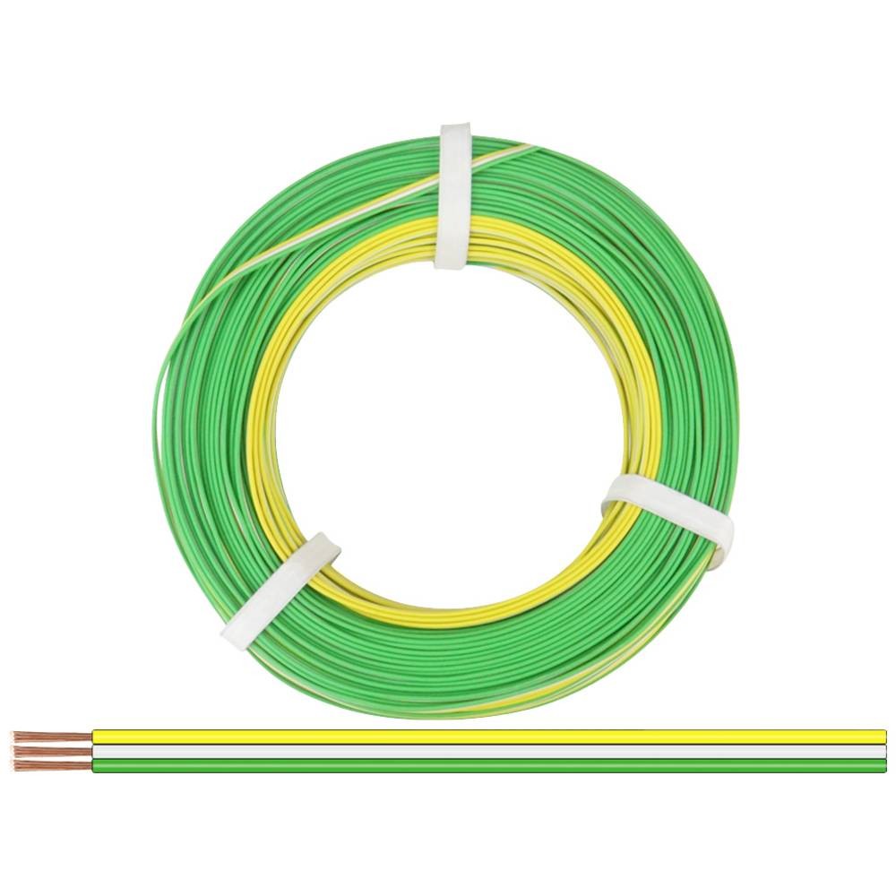 Fil de câblage souple tripolaire 3x0.25mm² tricolore pour connexions stables