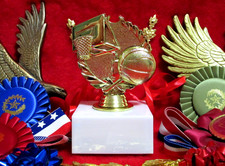 BASKETBALL Trophy, General Coach MVP MIP Special Award, Marbelite Base FastShip