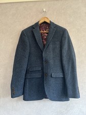 Next Signature Men's Slim Fit Blazer Jacket Italian Wool Navy 34S New W/out Tags