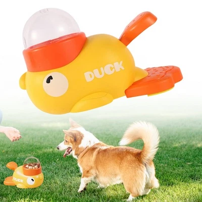 Duck Dog Food Treat Dispenser 2-in-1 Interactive Dog Cat Puzzle Toy Slow Feeder
