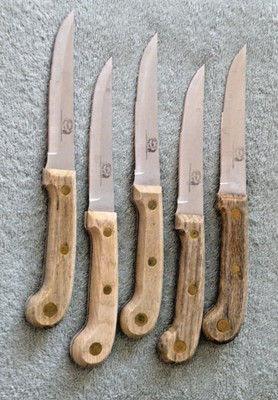 5 Carvel Hall Great Blades - Carbon Stainless Steel Farmhouse Steak Knives