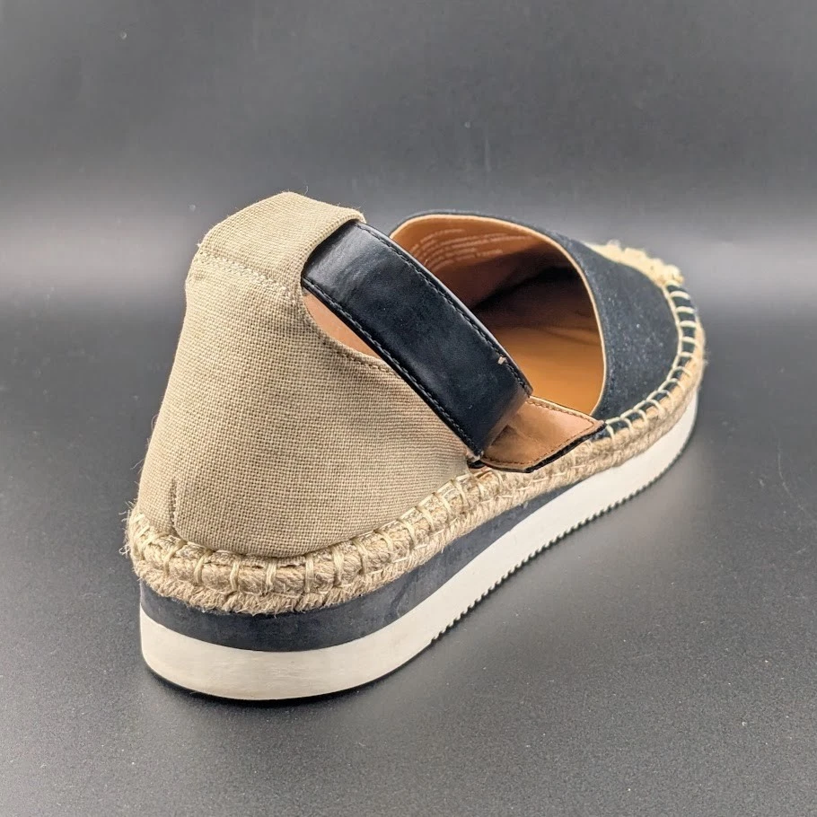 a.n.a женщин размер 9,5 М Clara на танкетке сандалии эспадрильи с резиновая подошва - черный - Изображение 3 из 4