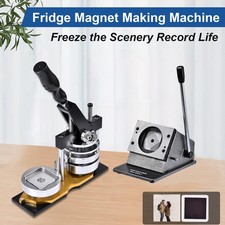 2"x 2" Square Magnet Machine  Badge Maker Complete Kit Set 100/200pcs Materials