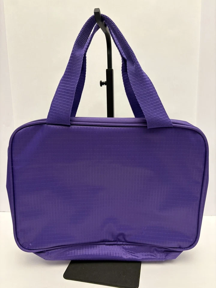New Baggallini Travel Toiletry Kit Make-up Cosmetic Bag Purple Large - Image 2 of 4
