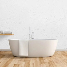 4 x White Sparkle Shower Wall Panels 250mm x 2600mm x 8mm