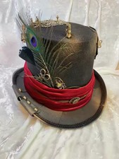 Steampunk Top Hat Victorian Cosplay Halloween Stage Accessory Unisex for Adults