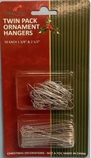 Holiday Pride Metal Christmas Tree Ornament Hooks - 100 Pack Ornament Hangers...