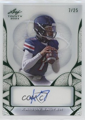 2024 Leaf Trinity Clear Green 7/25 Kaidon Salter #CA-KS1 Auto 17u0