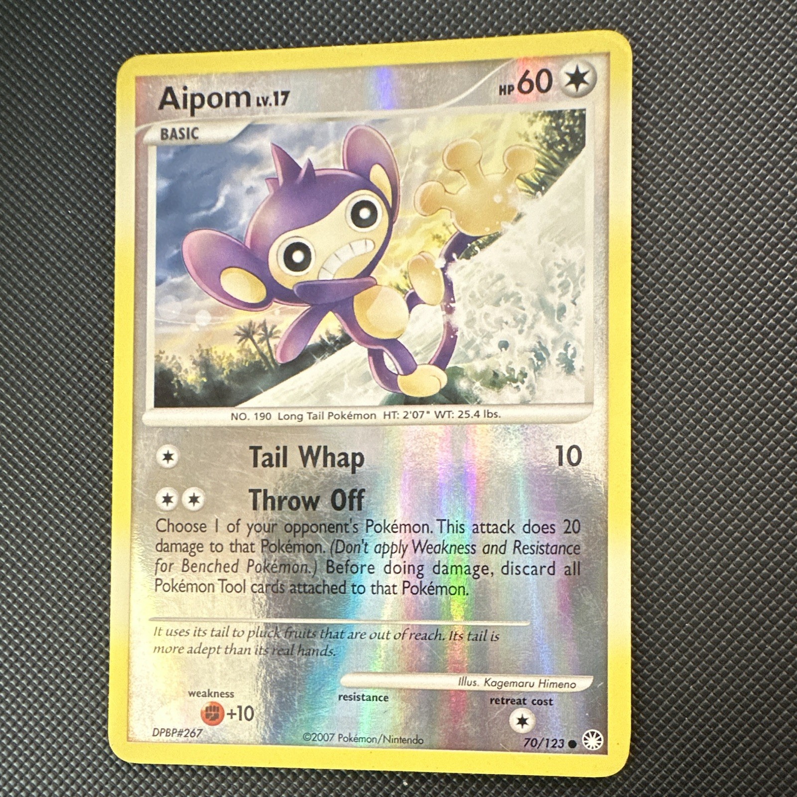 Pokemon TCG Aipom Diamond & Pearl Common Holo 70/123 English 2007 HP 60